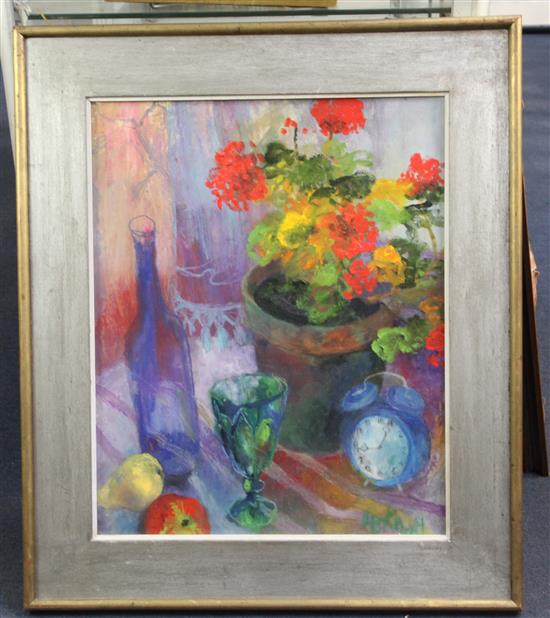 Liz Knutt The Blue Bottles 21 x 17in.